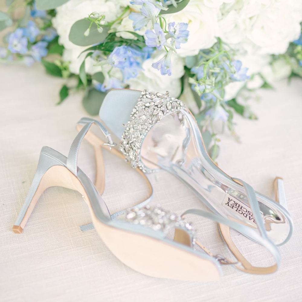 Badgley Mischka Dusty Blue Heels